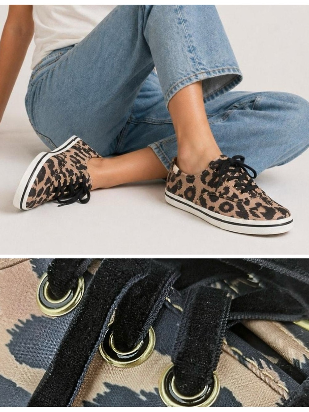 kate spade Leopard Print Satin Sneakers
